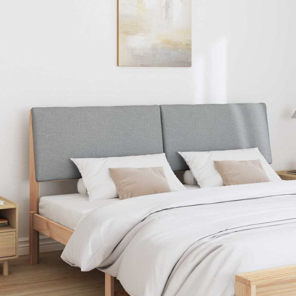 Cabecero tapizado Gris Claro 180 cm Madera de pino macizo M 3