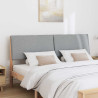 Cabecero tapizado Gris Claro 180 cm Madera de pino macizo 3