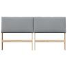 Cabecero tapizado Gris Claro 180 cm Madera de pino macizo 4