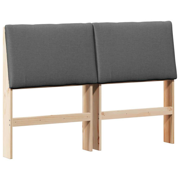 Cabecero tapizado Gris oscuro 160 cm Madera de pino macizo M 2