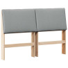 Cabecero tapizado Gris Claro 150 cm Madera de pino macizo 2