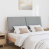 Cabecero tapizado Gris Claro 150 cm Madera de pino macizo 3