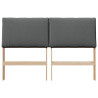 Cabecero tapizado Gris oscuro 150 cm Madera de pino macizo 4