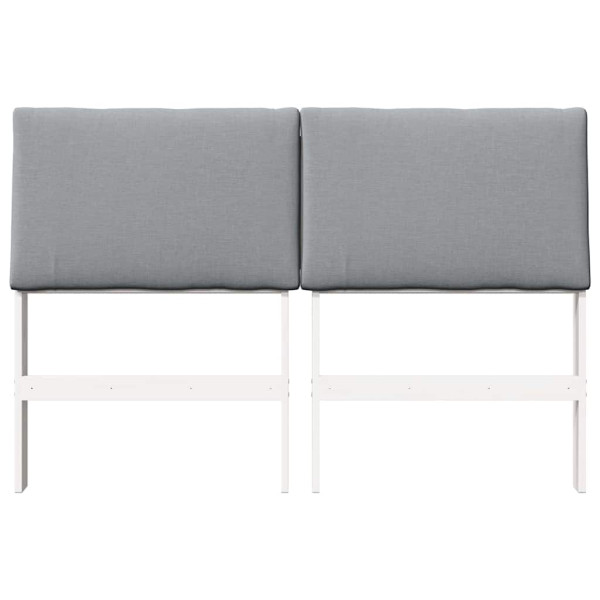 Cabecero tapizado Gris Claro 150 cm Madera de pino macizo M 4