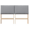 Cabecero tapizado Gris Claro 140 cm Madera de pino macizo 4