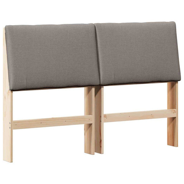 Cabecero tapizado Taupé 140 cm Madera de pino macizo M 2