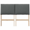 Cabecero tapizado Gris oscuro 135 cm Madera de pino macizo 4