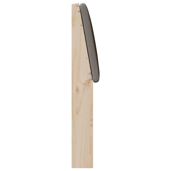 Cabecero tapizado Taupé 135 cm Madera de pino macizo M 5