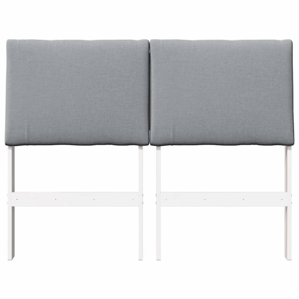 Cabecero tapizado Gris Claro 135 cm Madera de pino macizo M 4