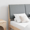 Cabecero tapizado Gris Claro 120 cm Madera de pino macizo 1