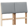Cabecero tapizado Gris Claro 120 cm Madera de pino macizo 2