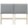 Cabecero tapizado Gris Claro 120 cm Madera de pino macizo 4