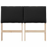 Cabecero tapizado Negro 120 cm Madera de pino macizo 4