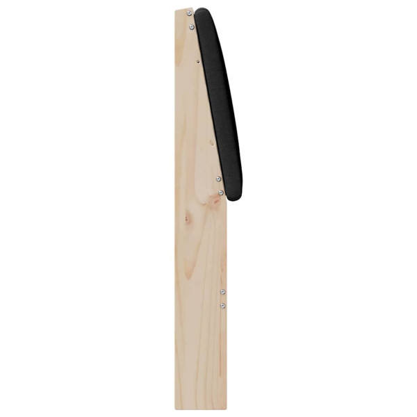 Cabecero tapizado Negro 120 cm Madera de pino macizo M 5