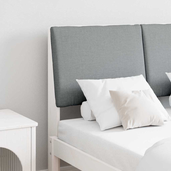 Cabecero tapizado Gris Claro 120 cm Madera de pino macizo D