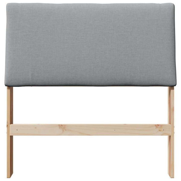 Cabecero tapizado Gris Claro 100 cm Madera de pino macizo M 4