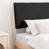 Cabecero tapizado Negro 100 cm Madera de pino macizo 1