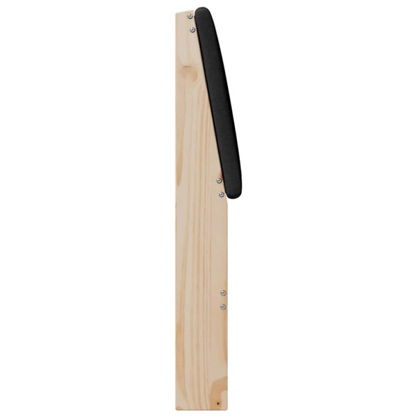 Cabecero tapizado Negro 100 cm Madera de pino macizo M 5