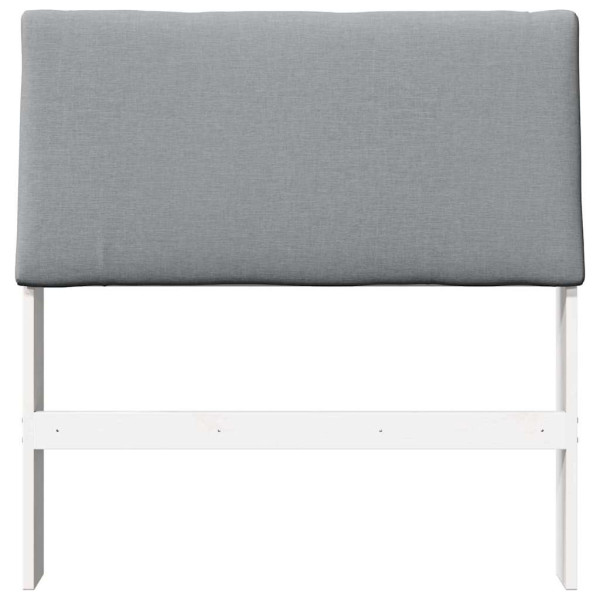 Cabecero tapizado Gris Claro 100 cm Madera de pino macizo M 4