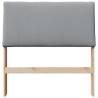 Cabecero tapizado Gris Claro 90 cm Madera de pino macizo 4