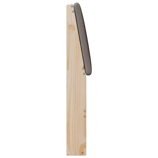 Cabecero tapizado Taupé 90 cm Madera de pino macizo M 5