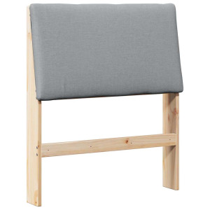 Cabecero tapizado Gris Claro 80 cm Madera de pino macizo H