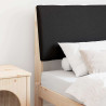 Cabecero tapizado Negro 80 cm Madera de pino macizo 1