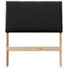 Cabecero tapizado Negro 80 cm Madera de pino macizo 4