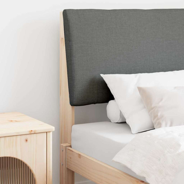 Cabecero tapizado Gris oscuro 75 cm Madera de pino macizo D