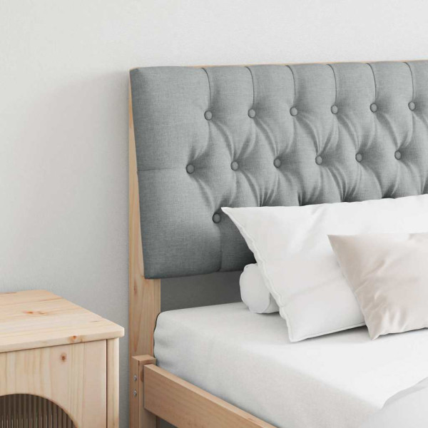 Cabecero tapizado Gris Claro 200 cm Madera de pino macizo D