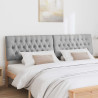 Cabecero tapizado Gris Claro 200 cm Madera de pino macizo 3
