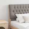Cabecero tapizado Taupé 200 cm Madera de pino macizo 1