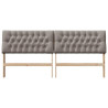 Cabecero tapizado Taupé 200 cm Madera de pino macizo 4