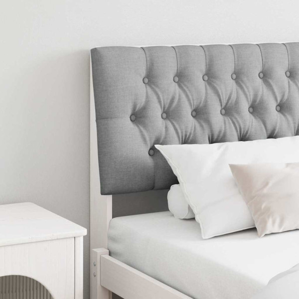 Cabecero tapizado Gris Claro 200 cm Madera de pino macizo D