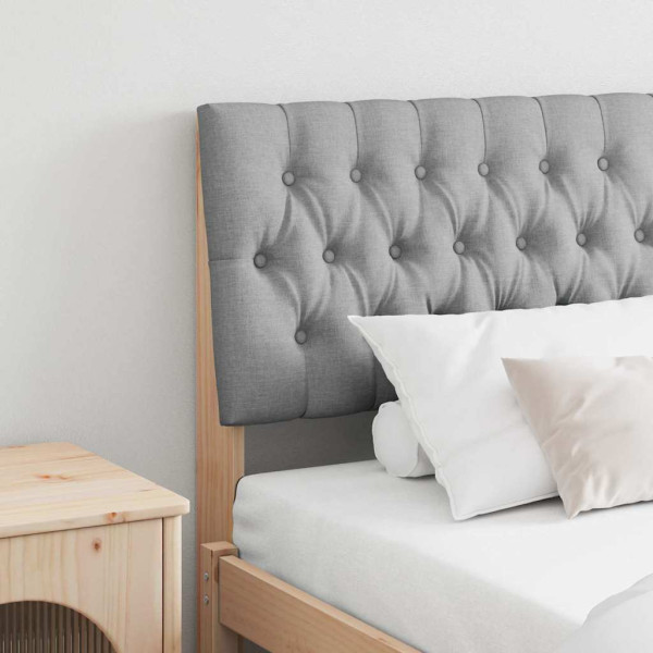Cabecero tapizado Gris Claro 180 cm Madera de pino macizo D