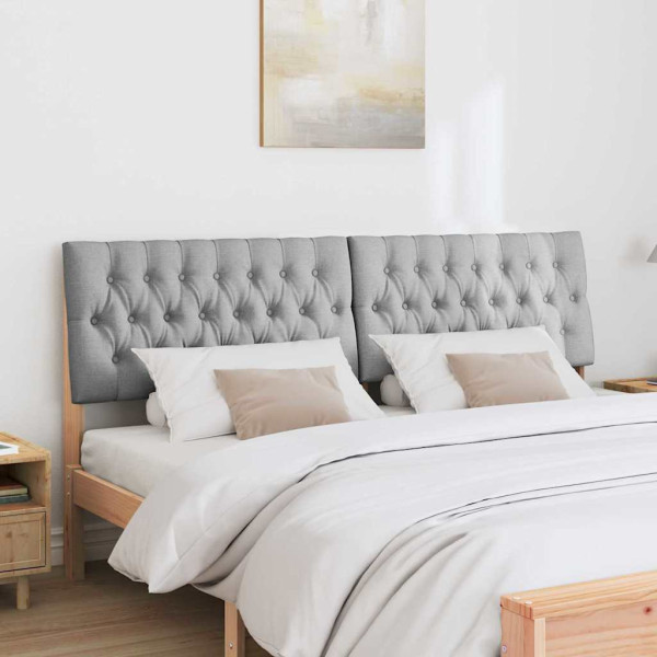 Cabecero tapizado Gris Claro 180 cm Madera de pino macizo M 3