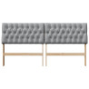 Cabecero tapizado Gris Claro 180 cm Madera de pino macizo 4