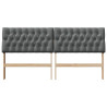 Cabecero tapizado Gris oscuro 180 cm Madera de pino macizo 4