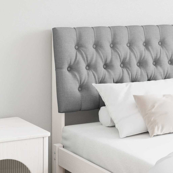 Cabecero tapizado Gris Claro 180 cm Madera de pino macizo D