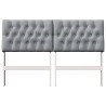 Cabecero tapizado Gris Claro 150 cm Madera de pino macizo 4