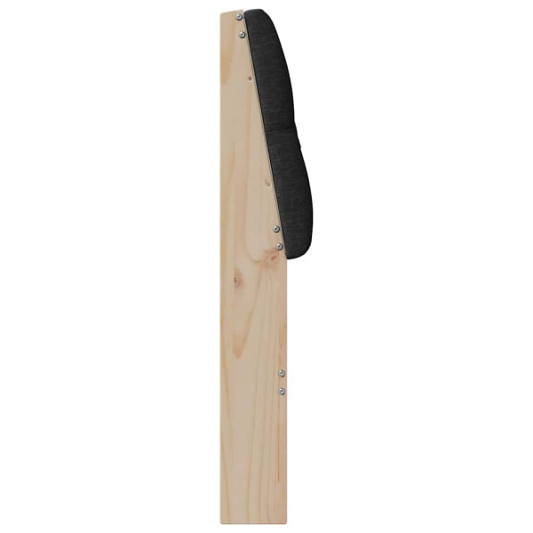 Cabecero tapizado Negro 135 cm Madera de pino macizo M 5
