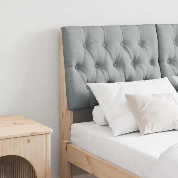 Cabecero tapizado Gris Claro 120 cm Madera de pino macizo D