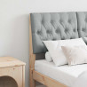 Cabecero tapizado Gris Claro 120 cm Madera de pino macizo 1