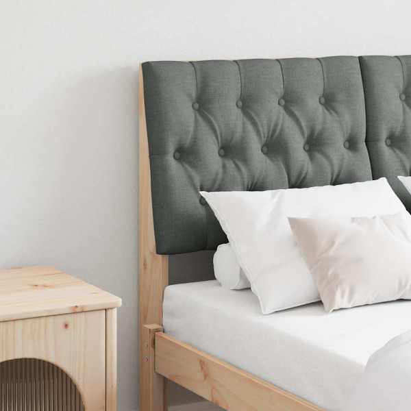 Cabecero tapizado Gris oscuro 120 cm Madera de pino macizo D