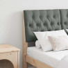 Cabecero tapizado Gris oscuro 120 cm Madera de pino macizo 1
