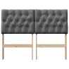 Cabecero tapizado Gris oscuro 120 cm Madera de pino macizo 4