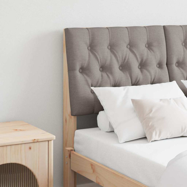 Cabecero tapizado Taupé 120 cm Madera de pino macizo D