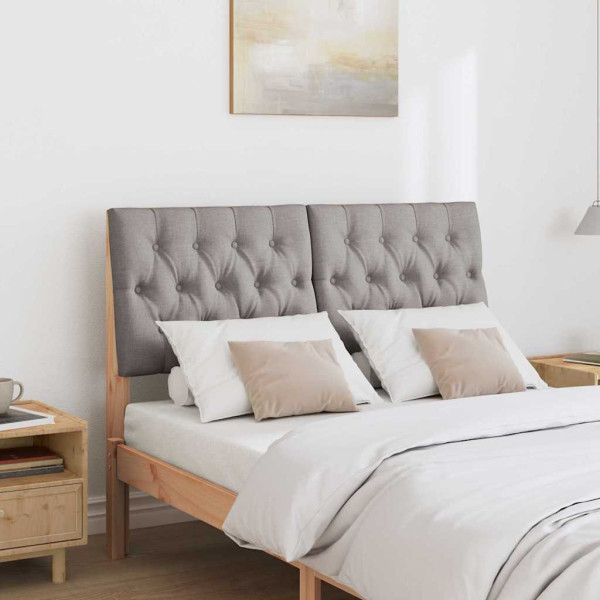 Cabecero tapizado Taupé 120 cm Madera de pino macizo M 3