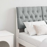 Cabecero tapizado Gris Claro 120 cm Madera de pino macizo 1