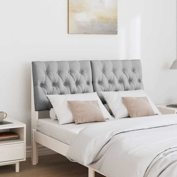 Cabecero tapizado Gris Claro 120 cm Madera de pino macizo M 3